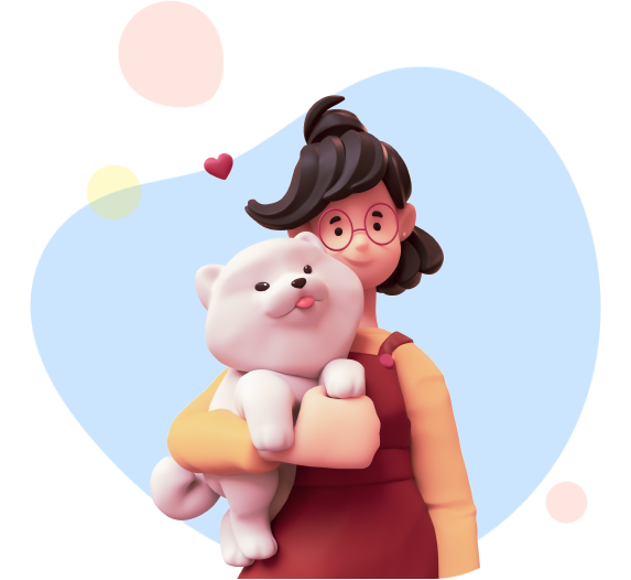 person hug to pet