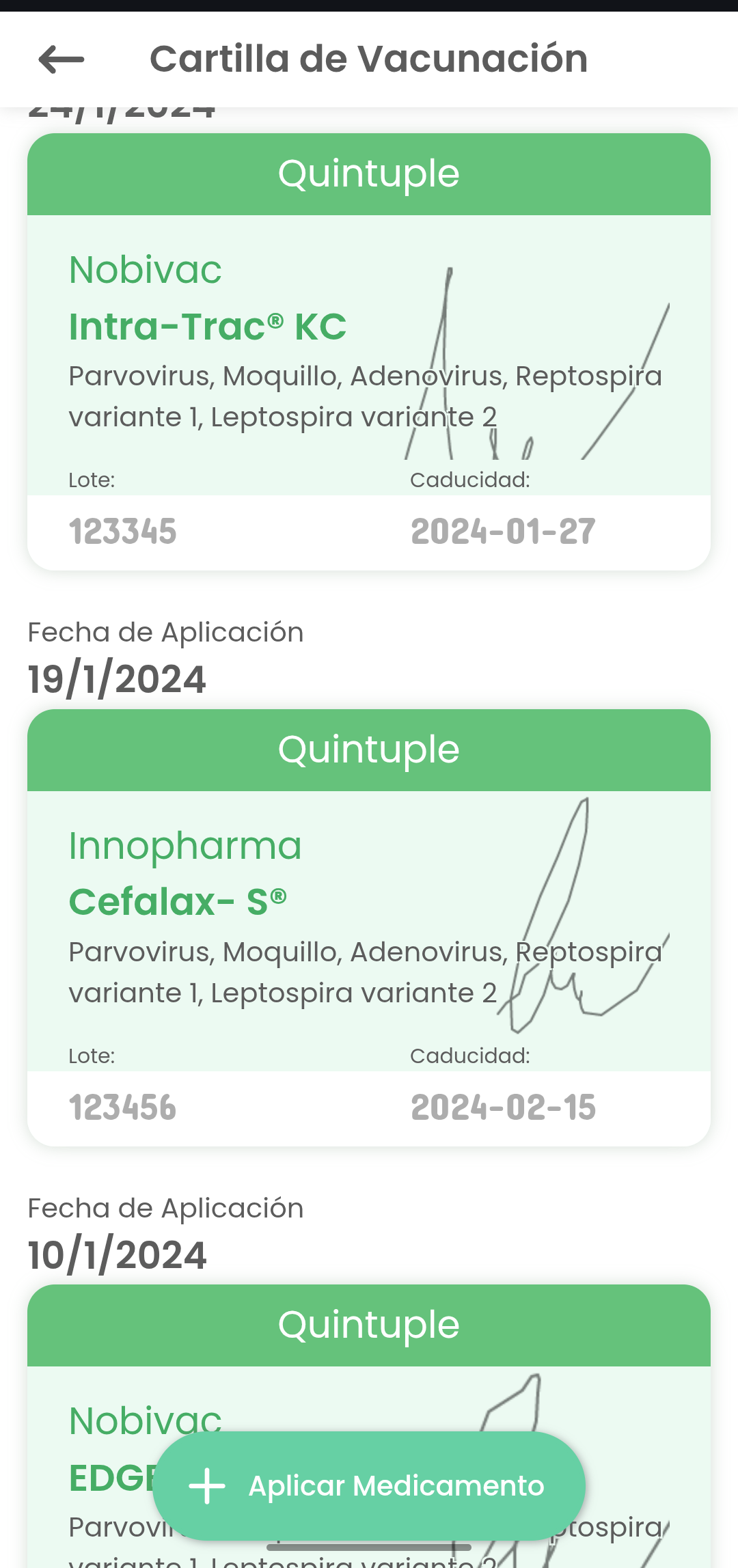 Cartilla de vacunación digital en la app Escanea.pet
